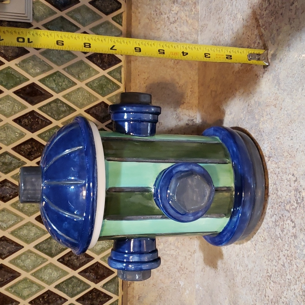 Fire hydrant ceramic cookie jar